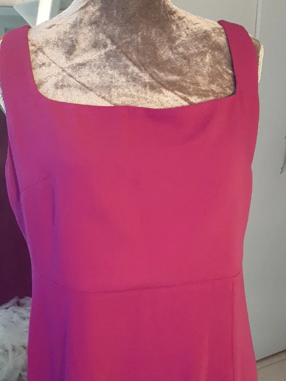 Ricki's๐True Purple Square-Neck Midi Dress with Side Slit Good Cond Sz 14 - Picture 4 of 11